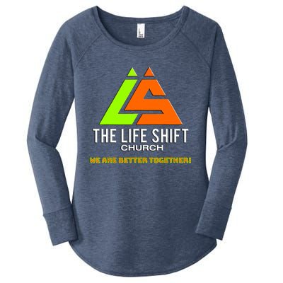 The Life Shift Church Church Logo Design 2 Women's Perfect Tri Tunic Long Sleeve Shirt