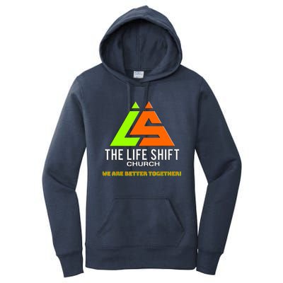 The Life Shift Church Church Logo Design 2 Women's Pullover Hoodie