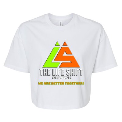 The Life Shift Church Church Logo Design 2 Bella+Canvas Jersey Crop Tee