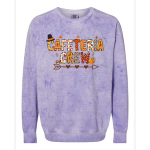 Thankful Lunch Squad Cafeteria Crew Fall Autumn Thanksgiving Colorblast Crewneck Sweatshirt