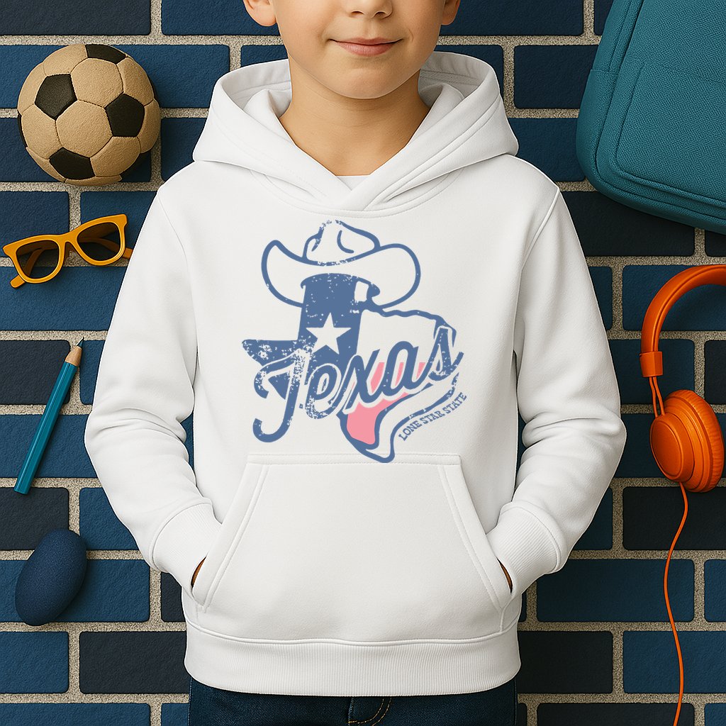 Texas Lone Star State Kids Hoodie