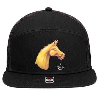 The Late Show Horse Whats The Rush 7 Panel Mesh Trucker Snapback Hat