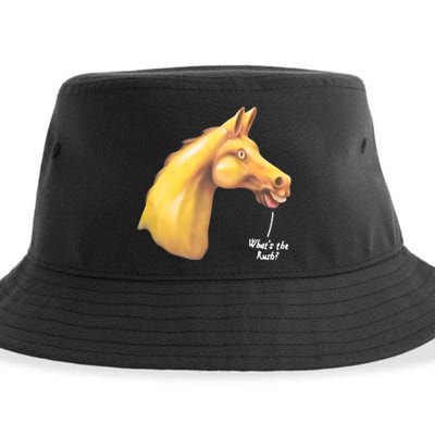 The Late Show Horse Whats The Rush Sustainable Bucket Hat