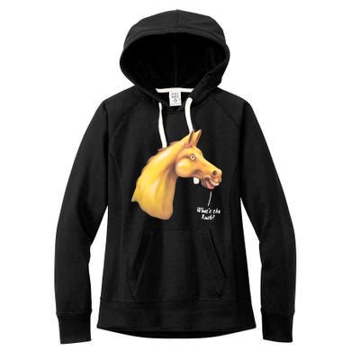 The Late Show Horse Whats The Rush Women's Fleece Hoodie