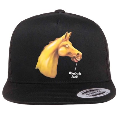 The Late Show Horse Whats The Rush Flat Bill Trucker Hat