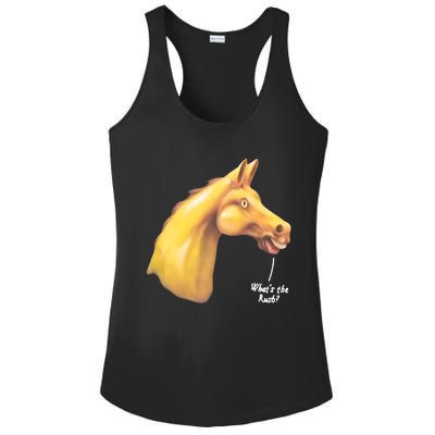 The Late Show Horse Whats The Rush Ladies PosiCharge Competitor Racerback Tank