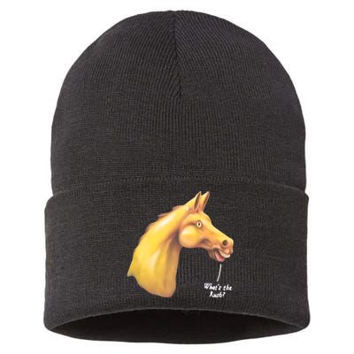 The Late Show Horse Whats The Rush Sustainable Knit Beanie