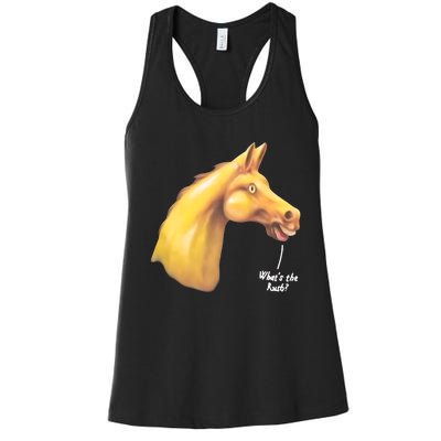 The Late Show Horse Whats The Rush Women's Racerback Tank