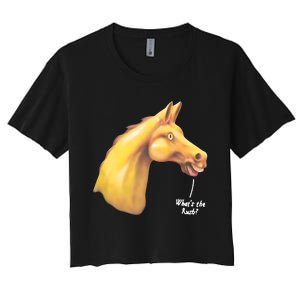 The Late Show Horse Whats The Rush Women's Crop Top Tee