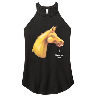 The Late Show Horse Whats The Rush Women's Perfect Tri Rocker Tank