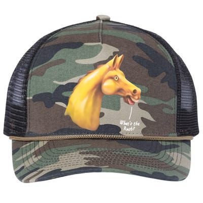 The Late Show Horse Whats The Rush Retro Rope Trucker Hat Cap