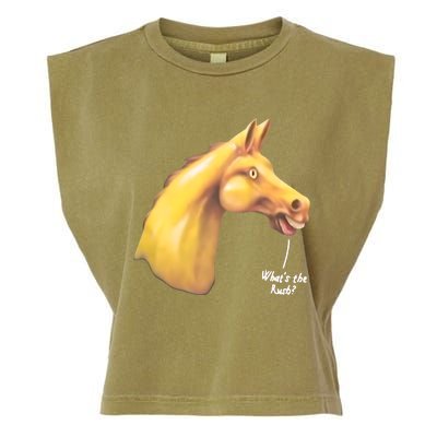 The Late Show Horse Whats The Rush Garment-Dyed Women's Muscle Tee