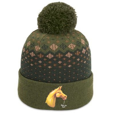 The Late Show Horse Whats The Rush The Baniff Cuffed Pom Beanie