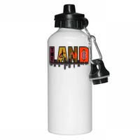 The Land Sports Fan Gear Aluminum Water Bottle