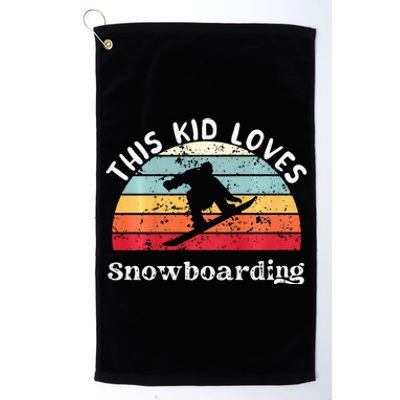 This Loves Snowboarding Platinum Collection Golf Towel