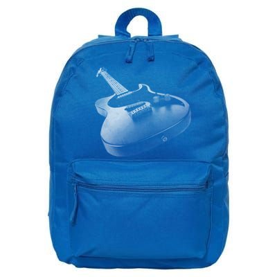 Trendy Loaded Six String Faded Electric Guitar Graphic Meaningful Gift 16 in Basic Backpack