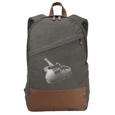 Trendy Loaded Six String Faded Electric Guitar Graphic Meaningful Gift Cotton Canvas Backpack