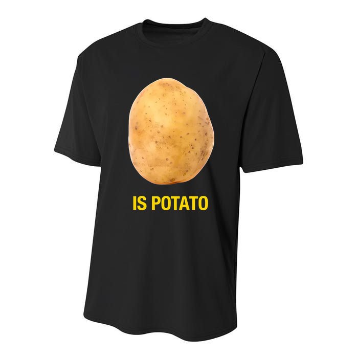 Is Potato Funny Youth Performance Sprint T-Shirt