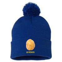 Is Potato Funny Pom Pom 12in Knit Beanie