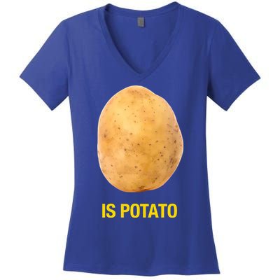 Is Potato Funny Women's V-Neck T-Shirt