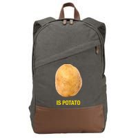 Is Potato Funny Cotton Canvas Backpack