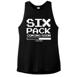 Trendy Loading Six Pack Coming Soon Gift Ladies PosiCharge Tri-Blend Wicking Tank