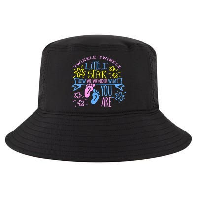 Twinkle Little Star How We Wonder What You Are Gender Reveal Gift Cool Comfort Performance Bucket Hat