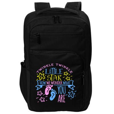 Twinkle Little Star How We Wonder What You Are Gender Reveal Gift Impact Tech Backpack