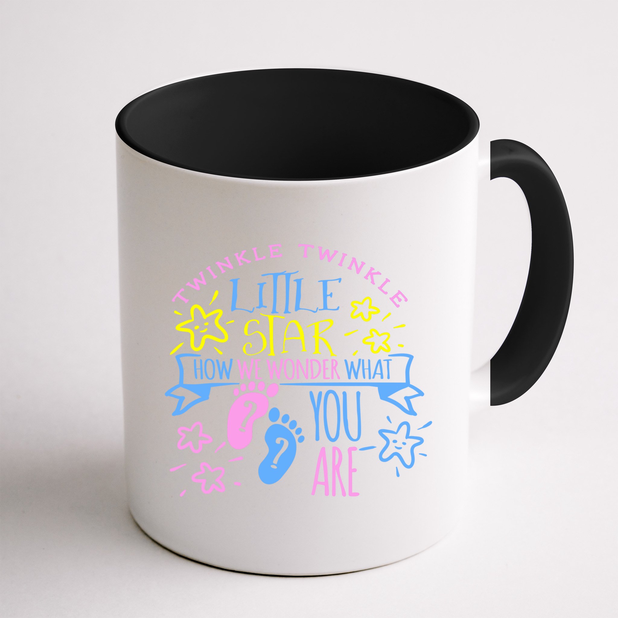 Twinkle Little Star How We Wonder What You Are Gender Reveal Gift Mug
