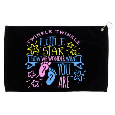 Twinkle Little Star How We Wonder What You Are Gender Reveal Gift Grommeted Golf Towel