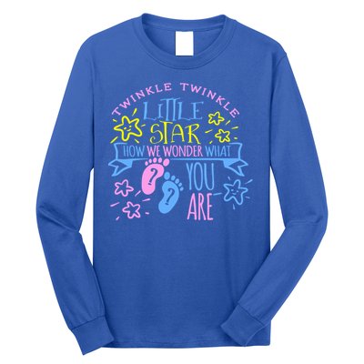 Twinkle Little Star How We Wonder What You Are Gender Reveal Gift Long Sleeve Shirt