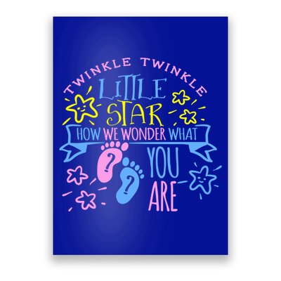 Twinkle Little Star How We Wonder What You Are Gender Reveal Gift Poster