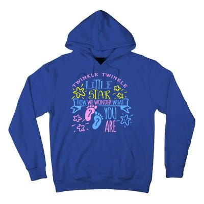 Twinkle Little Star How We Wonder What You Are Gender Reveal Gift Tall Hoodie