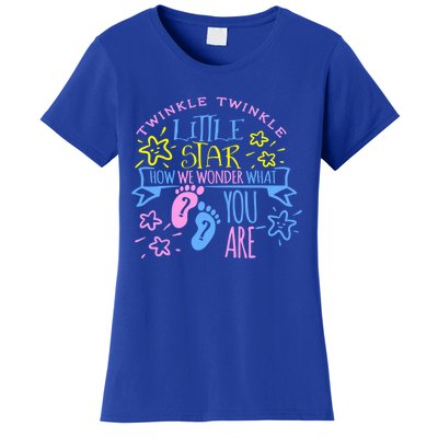 Twinkle Little Star How We Wonder What You Are Gender Reveal Gift Women's T-Shirt