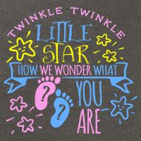 Twinkle Little Star How We Wonder What You Are Gender Reveal Gift Cotton Canvas Backpack