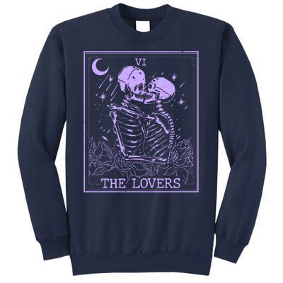 The Lovers Skeleton Tarot Card VI Vintage Halloween Sweatshirt