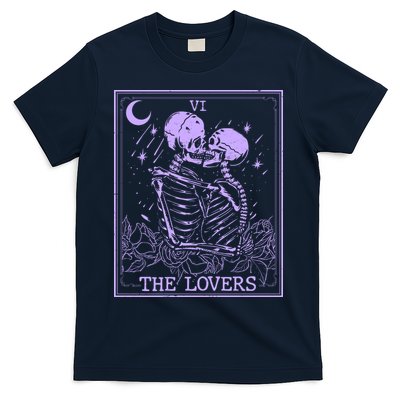 The Lovers Skeleton Tarot Card VI Vintage Halloween T-Shirt
