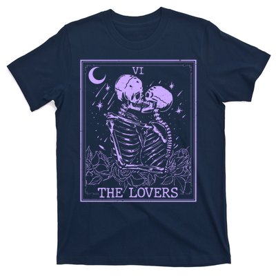 The Lovers Skeleton Tarot Card VI Vintage Halloween T-Shirt