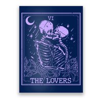 The Lovers Skeleton Tarot Card VI Vintage Halloween Poster