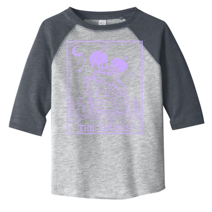 The Lovers Skeleton Tarot Card VI Vintage Halloween Toddler Fine Jersey T-Shirt
