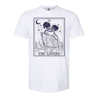 The Lovers Skeleton Tarot Card VI Vintage Halloween Softstyle CVC T-Shirt