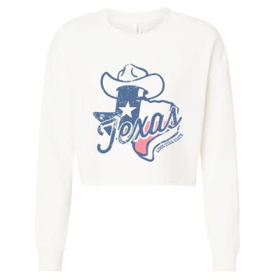 Texas Lone Star State Cropped Pullover Crew