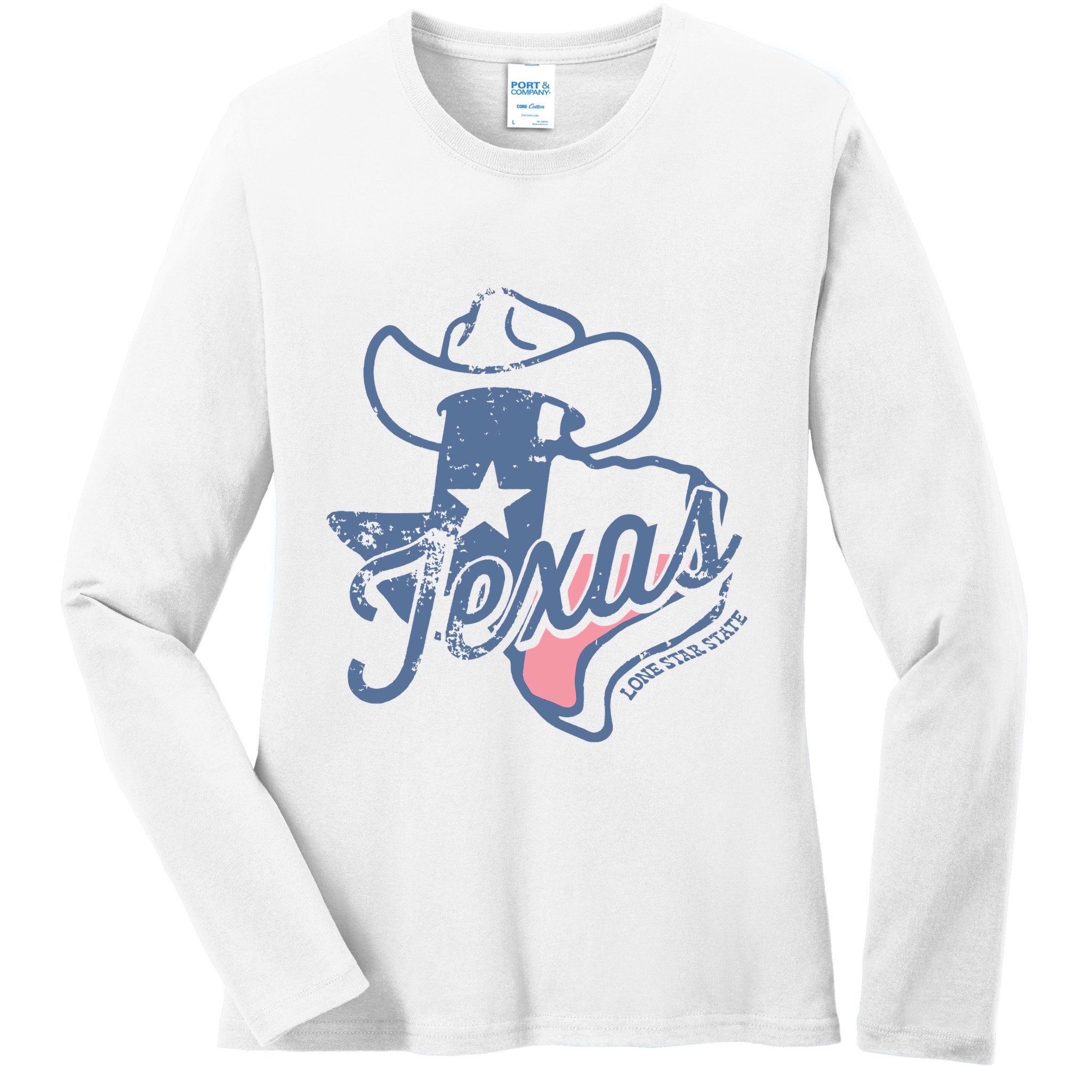 Texas Lone Star State Ladies Long Sleeve Shirt