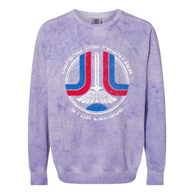 The Last Starfighter Star League Distressed Colorblast Crewneck Sweatshirt