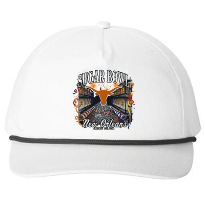 Texas Longhorns Sugar Bowl 2024 CFP Semi Football NOLA  Snapback Five-Panel Rope Hat