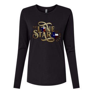 The Lone Star State Texas Logo Womens Cotton Relaxed Long Sleeve T-Shirt