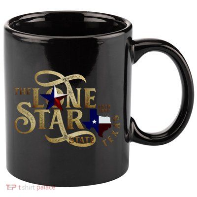 The Lone Star State Texas Logo 11oz C Handle Ceramic Mug