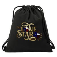 The Lone Star State Texas Logo Drawstring Bag