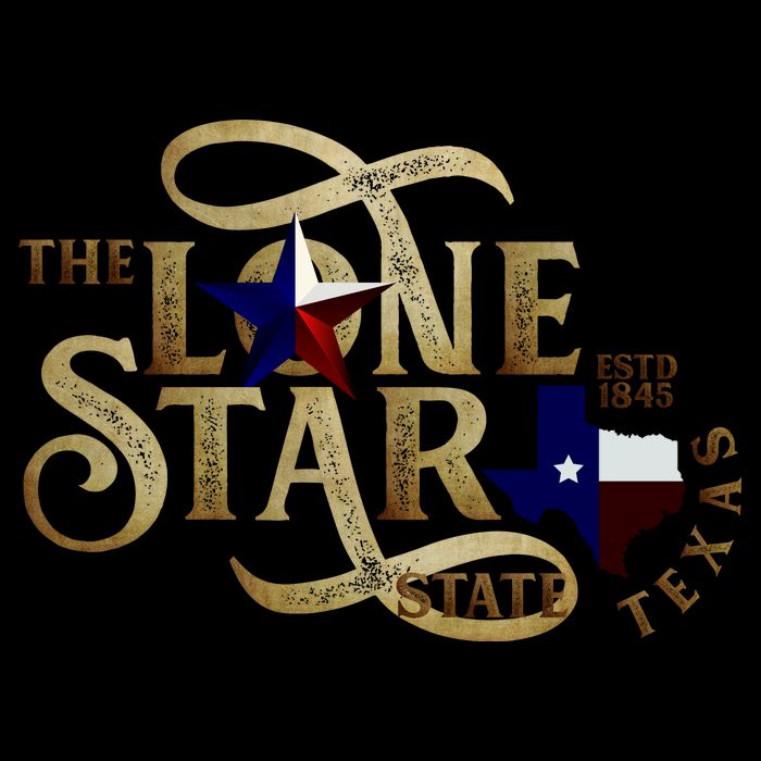 The Lone Star State Texas Logo Drawstring Bag
