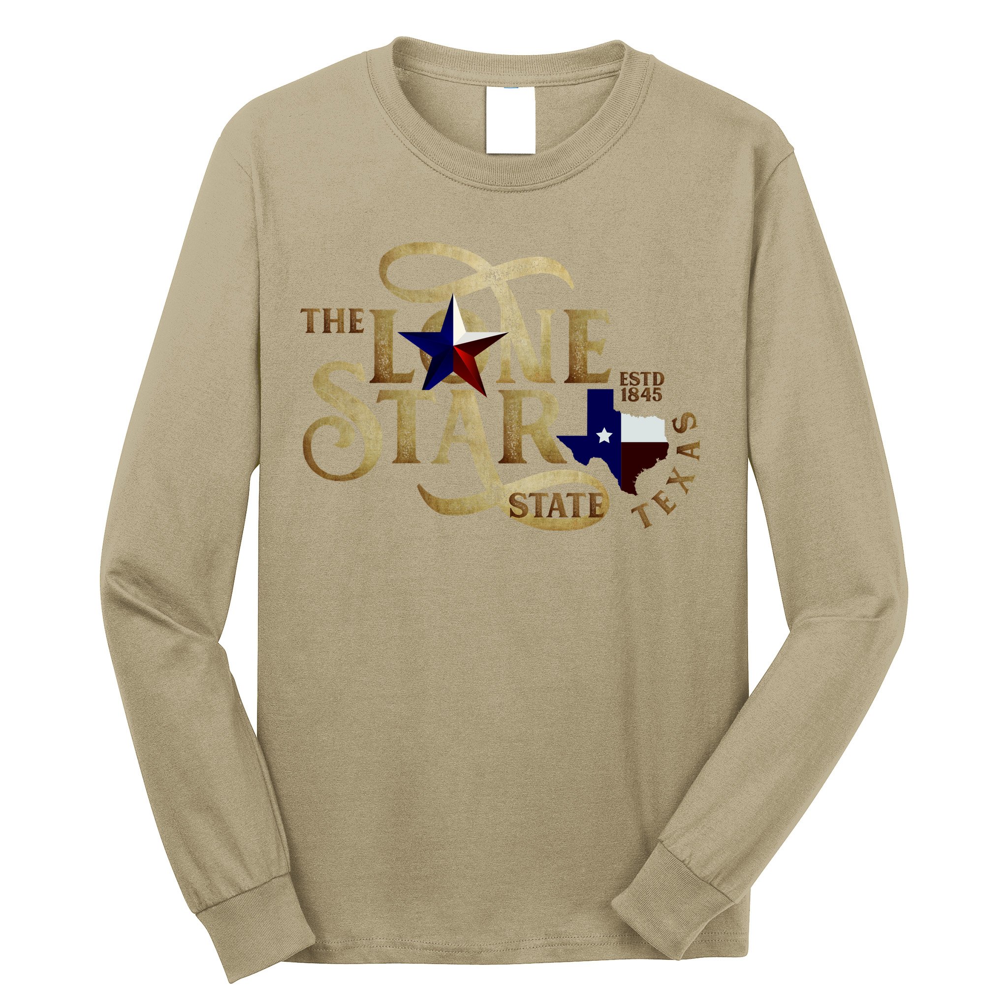 The Lone Star State Texas Logo Long Sleeve Shirt